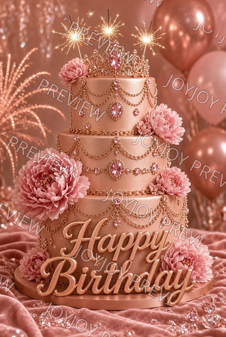 Golden Floral Celebration Moment — watermarked preview