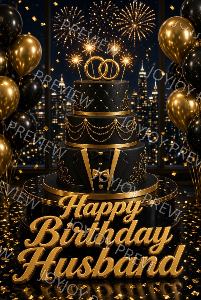 Chocolate & Gold Elegance — Celebration — watermarked preview