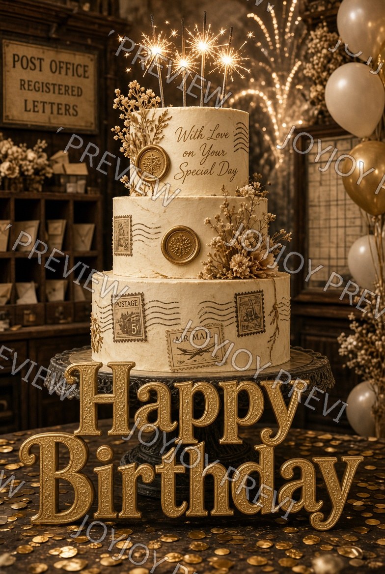 Chocolate & Gold Celebration Light — watermarked preview