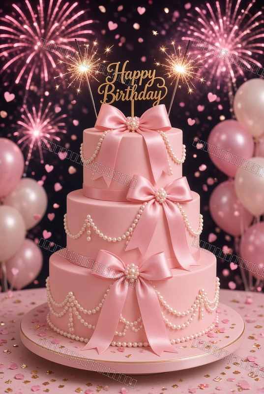 Golden Floral Birthday Magic — Birthday Dream — watermarked preview