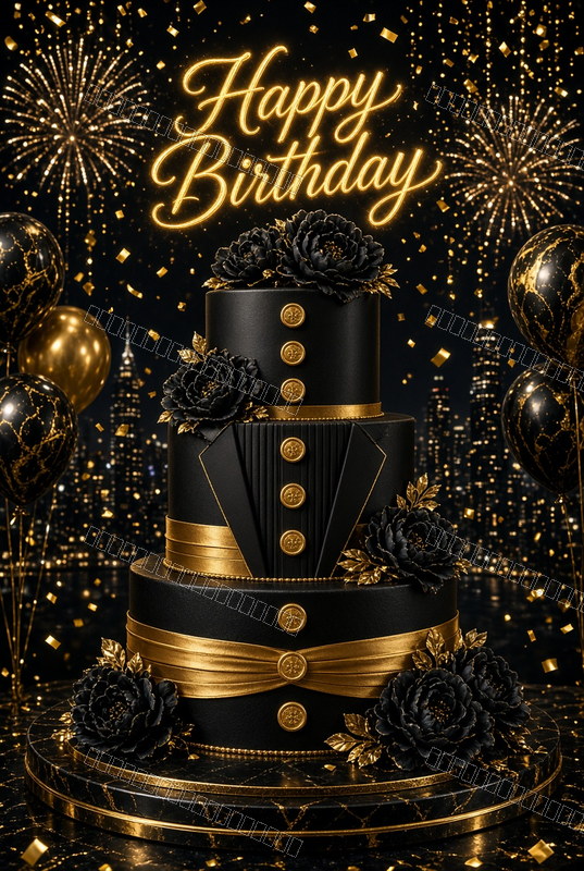 Midnight Art Deco Birthday Wish — Birthday Dream — watermarked preview