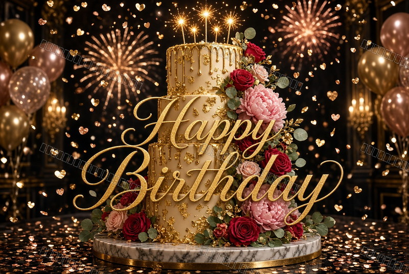 Chocolate & Gold Joyful Celebration — Celebration — watermarked preview