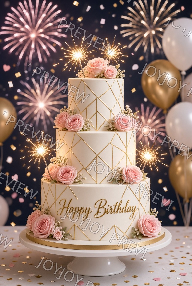 Floral Birthday Wish — Celebration — watermarked preview
