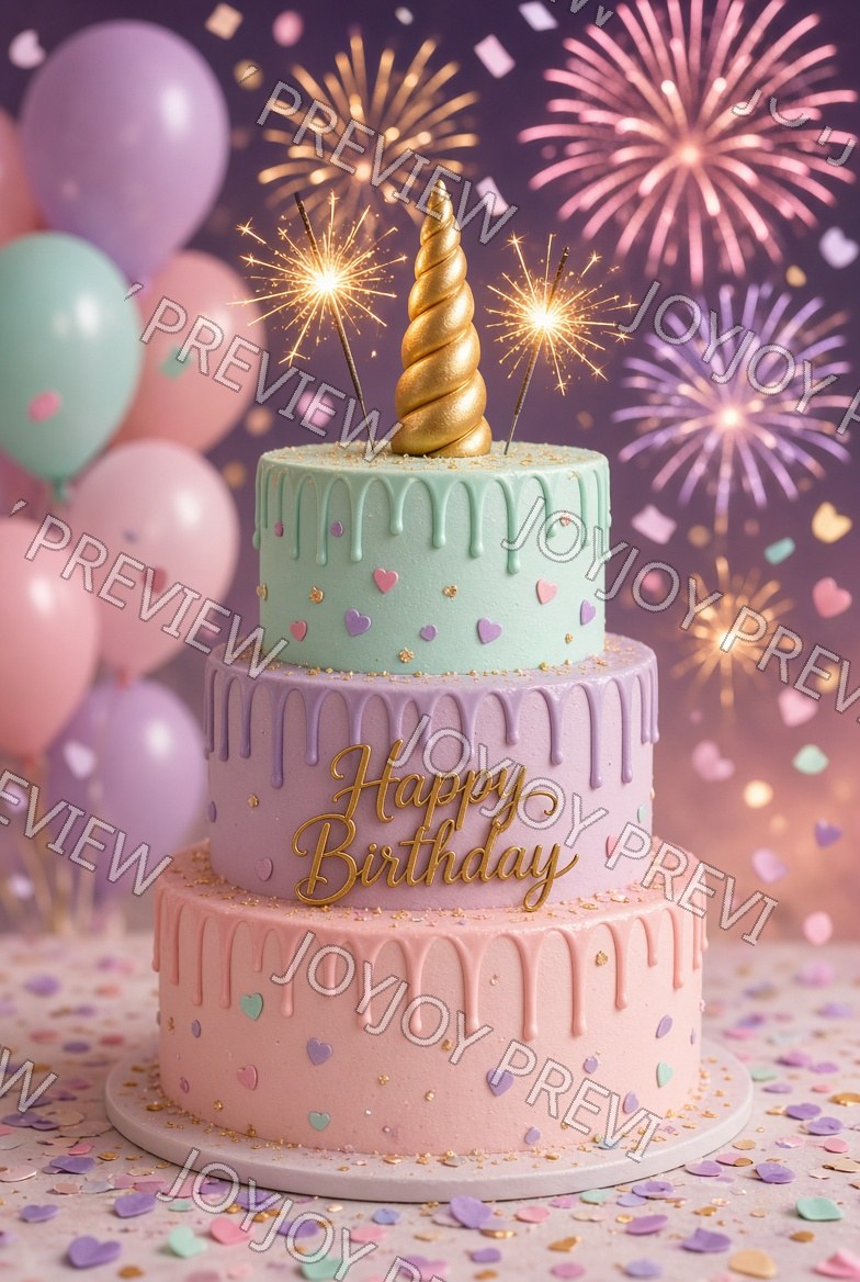 Rose Birthday Glow — watermarked preview