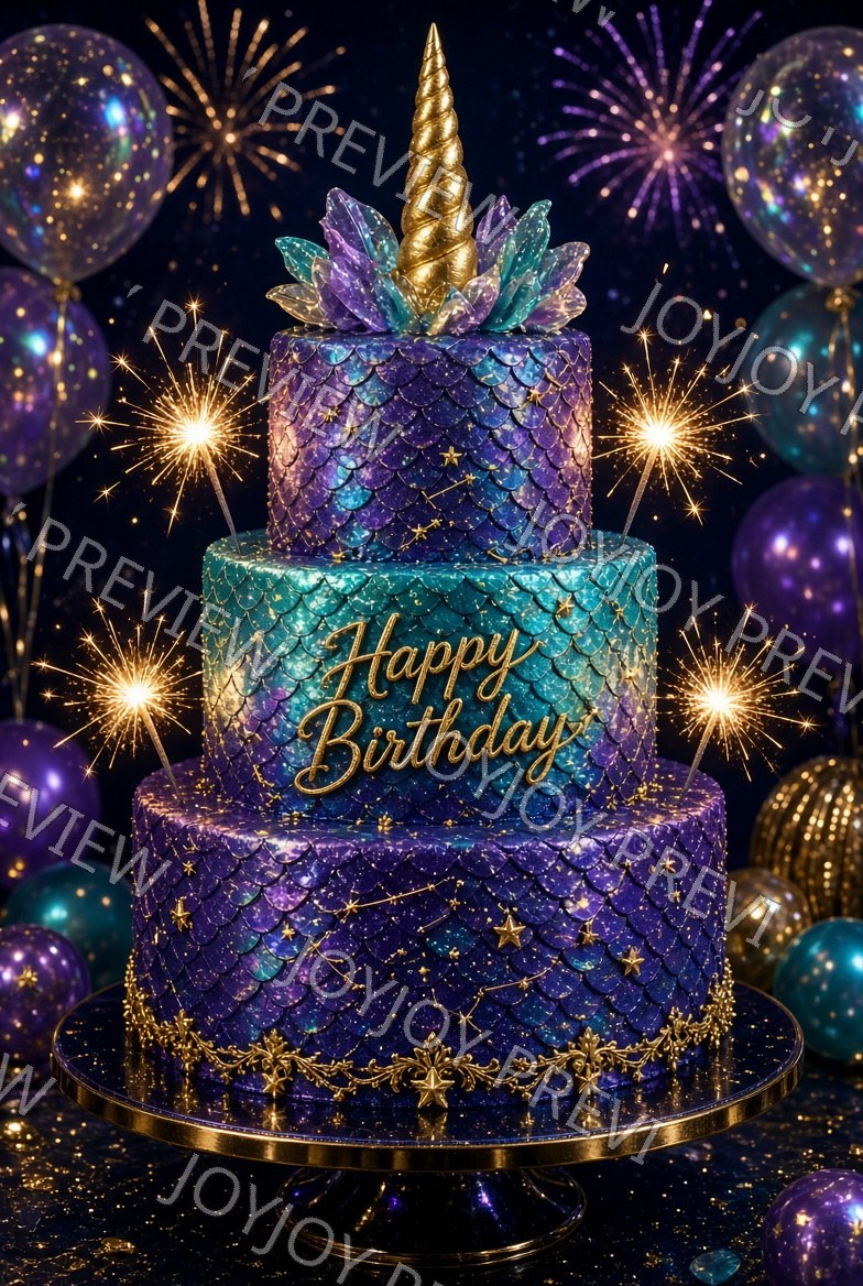 Galaxy Birthday Delight — watermarked preview