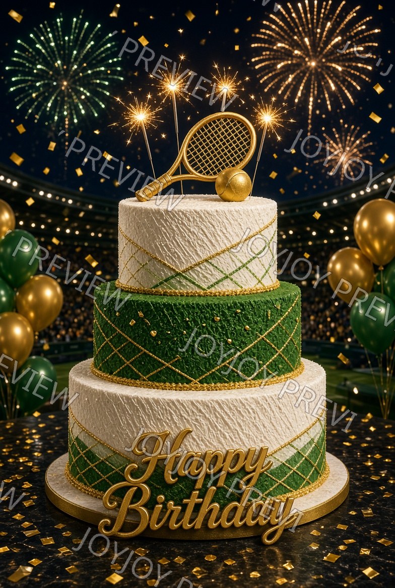 Midnight Art Deco Birthday Sparkle — Celebration — watermarked preview