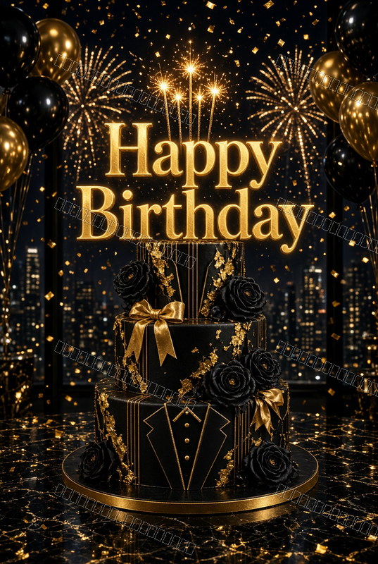 Midnight Art Deco Birthday Dream — Birthday Dream — watermarked preview