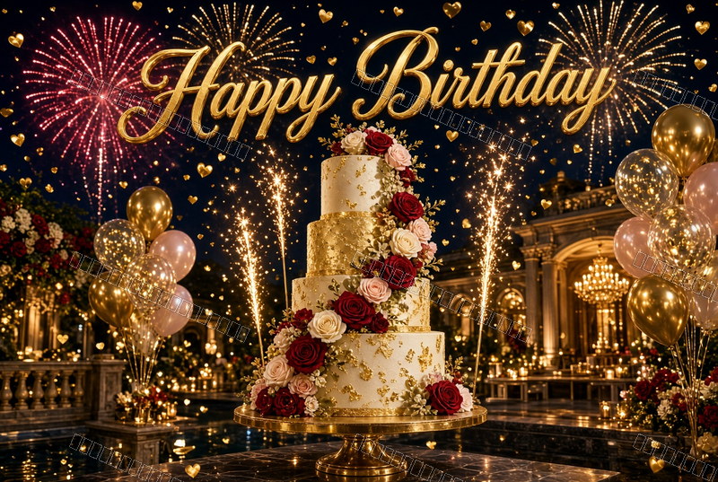 Chocolate & Gold Celebration — Birthday Dream — watermarked preview