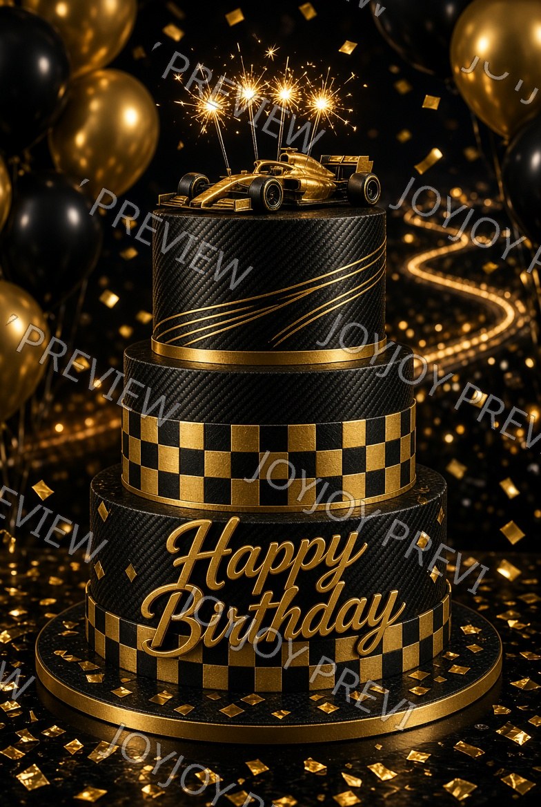 Chocolate & Gold Grand Celebration — watermarked preview