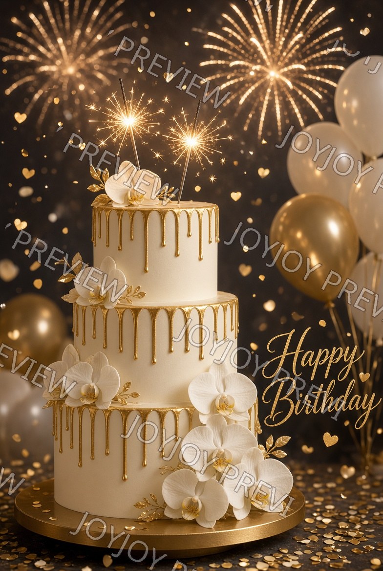 Rose Birthday Magic — watermarked preview