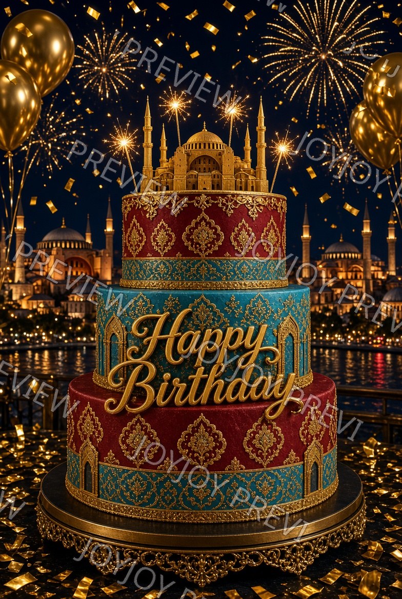 Chocolate & Gold Celebration Bloom — Celebration — watermarked preview