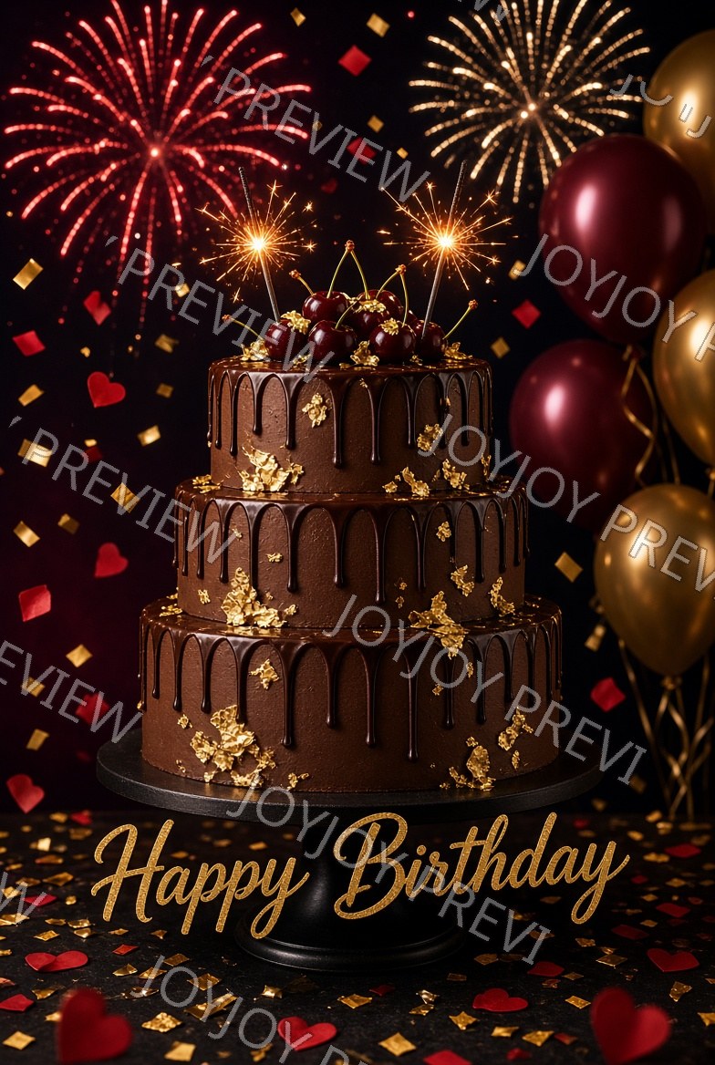Chocolate & Gold Grand Celebration — Celebration — watermarked preview