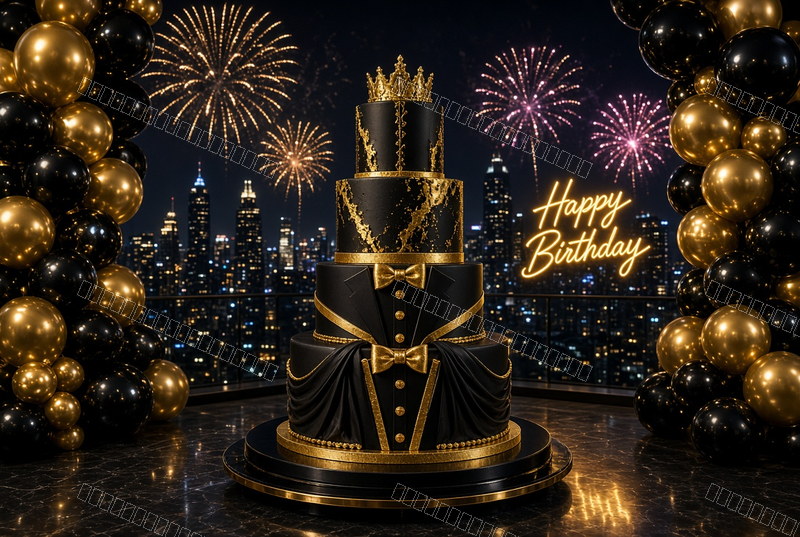 Midnight Art Deco Festive Dream — Celebration — watermarked preview
