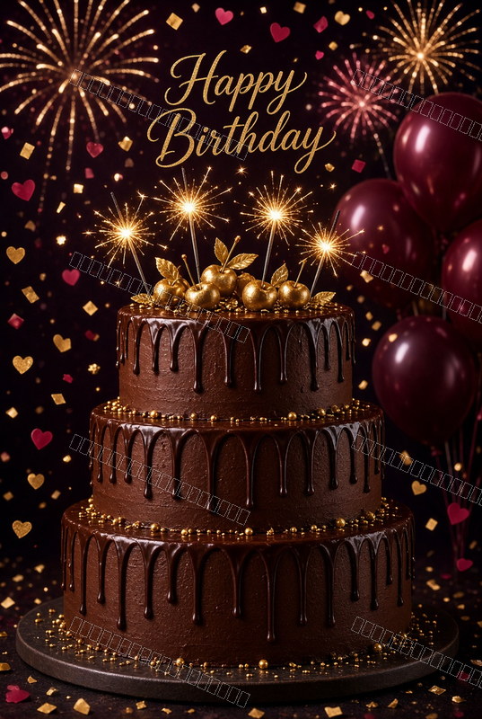 Chocolate & Gold Jubilee — Birthday Dream — watermarked preview