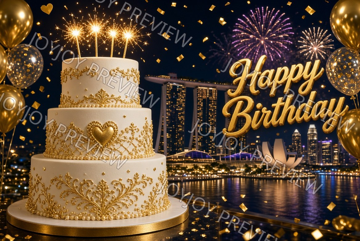 Bold Birthday Sparkle — watermarked preview