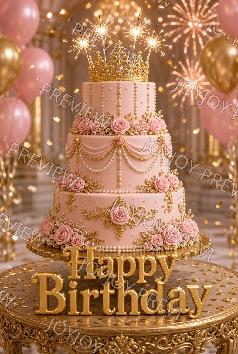 Floral Birthday Glow — Celebration — watermarked preview