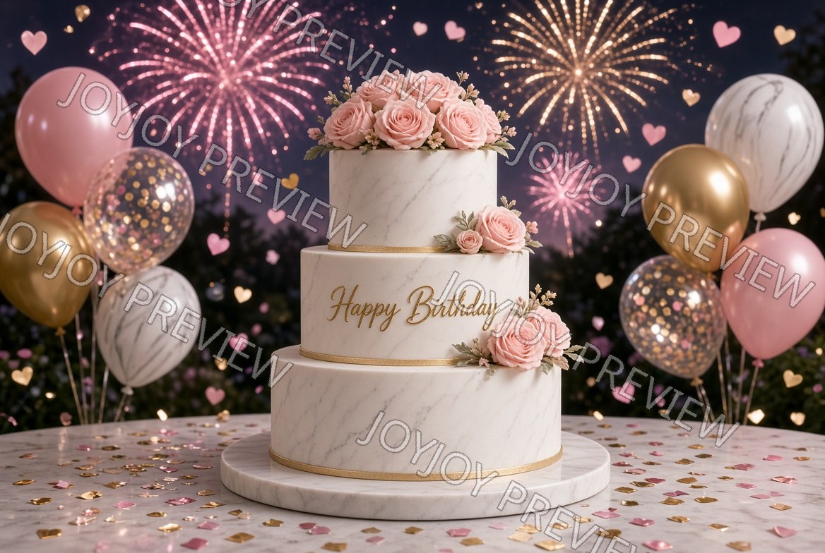 Floral Birthday Glow — watermarked preview