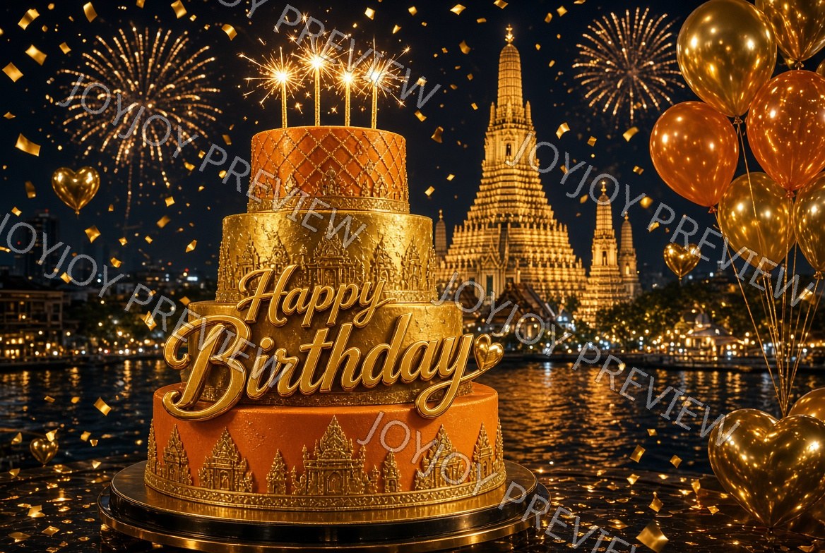 Midnight Art Deco Birthday Wish — Celebration — watermarked preview