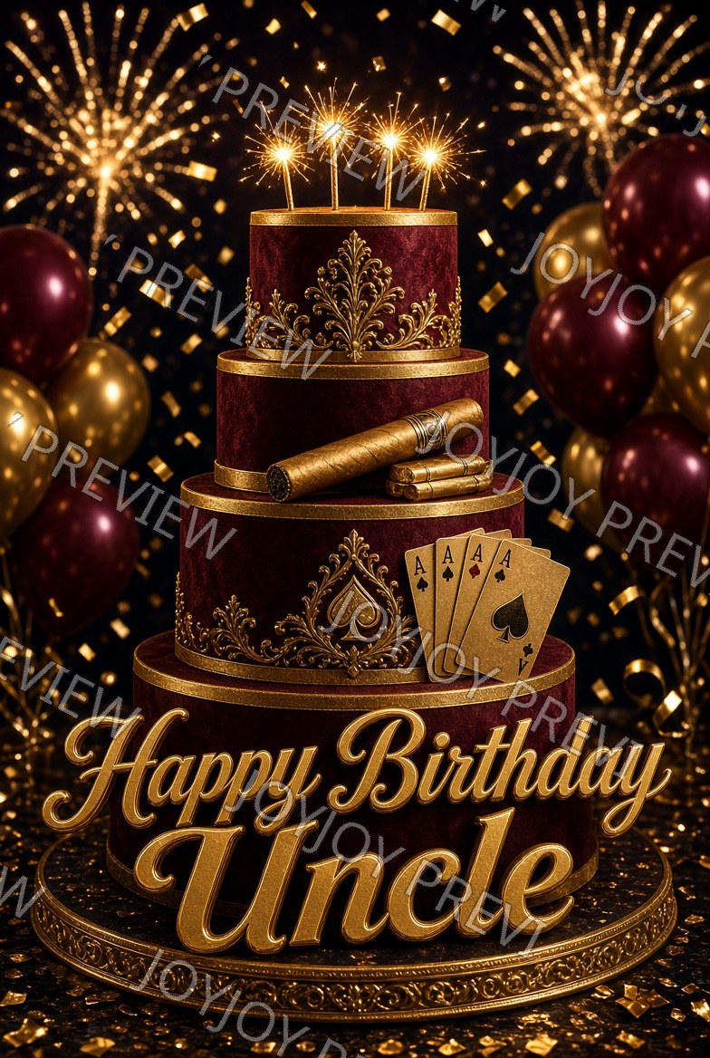 Champagne Birthday Wonder — watermarked preview