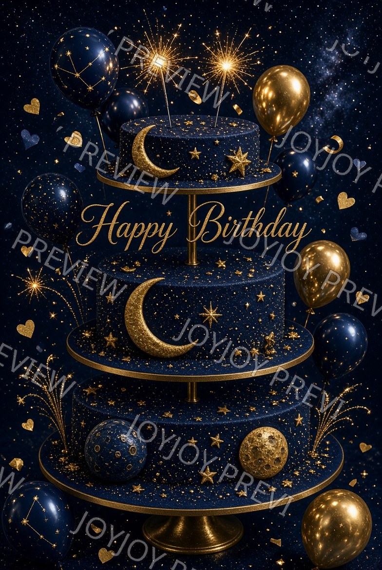 Midnight Art Deco Radiance — Celebration — watermarked preview