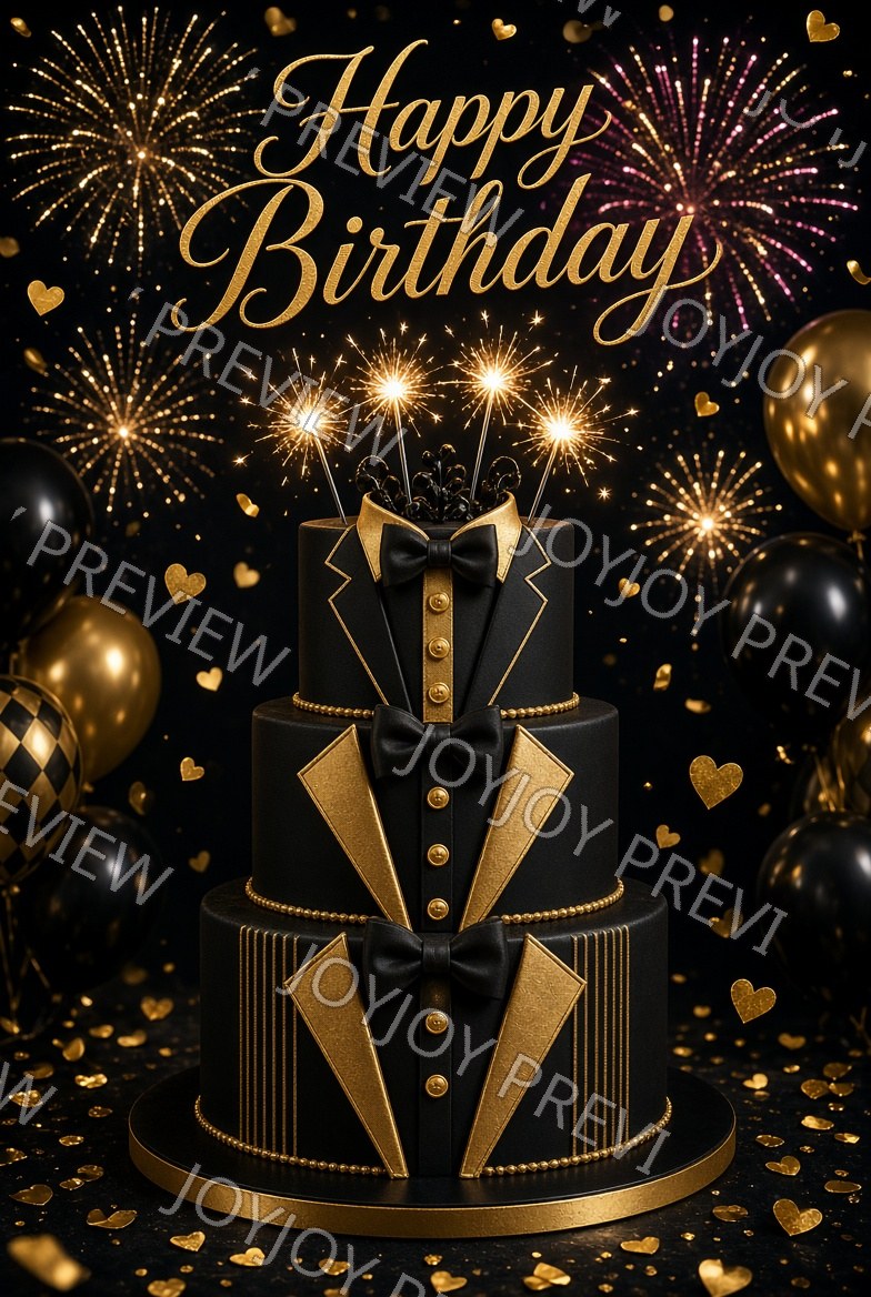 Champagne Birthday Wish — Celebration — watermarked preview