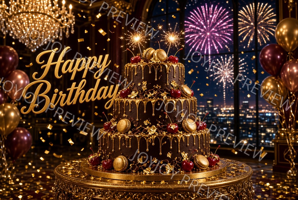Champagne Birthday Magic — Celebration — watermarked preview