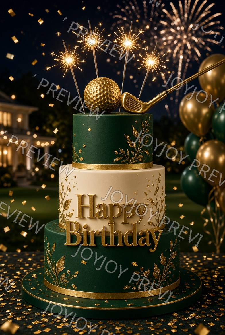 Chocolate & Gold Birthday Dream — Celebration — watermarked preview