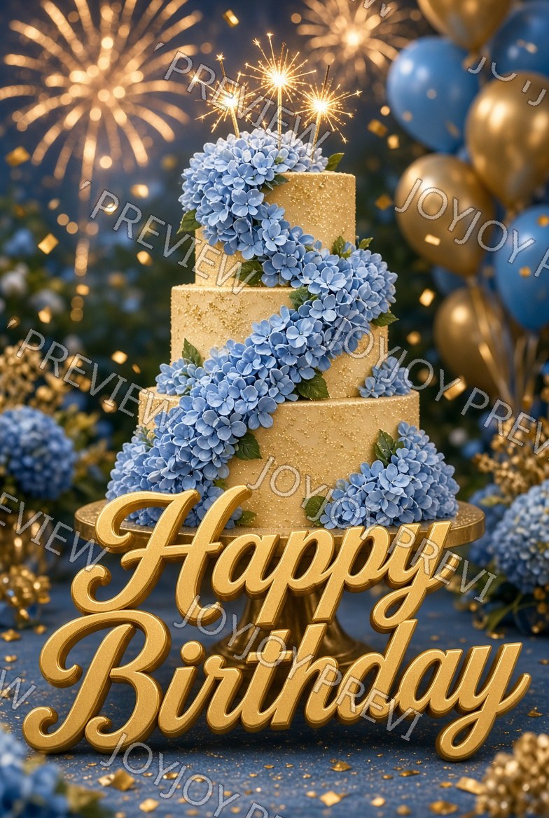 Galaxy Birthday Sparkle — watermarked preview