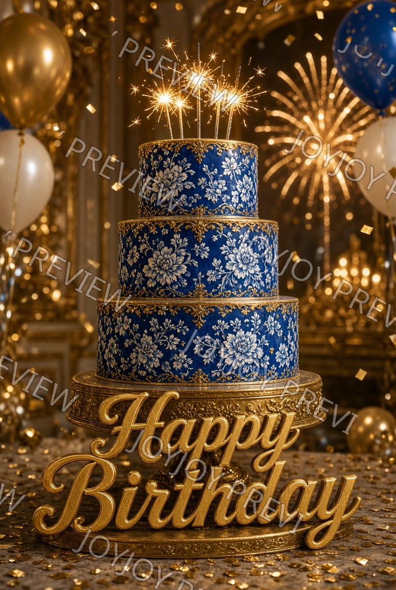 Candlelight Birthday Charm — watermarked preview