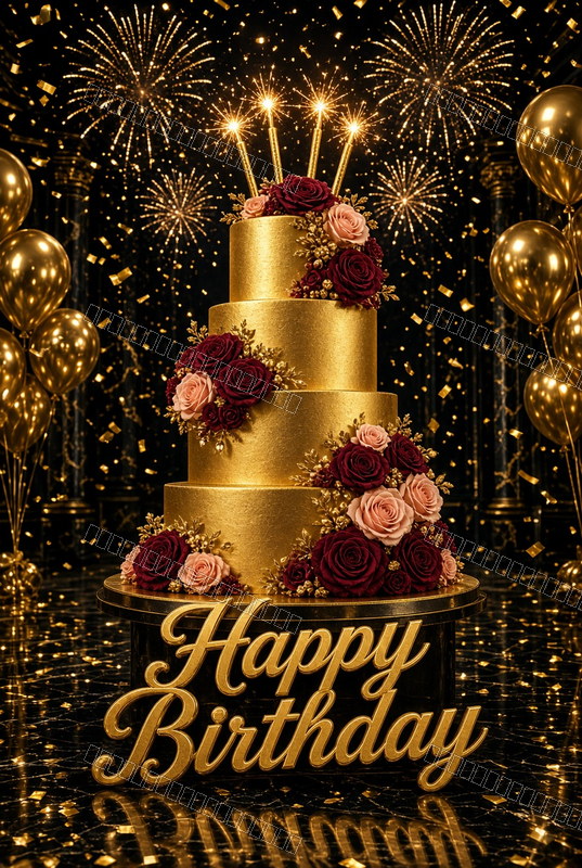 Chocolate & Gold Celebration Moment — Birthday Dream — watermarked preview