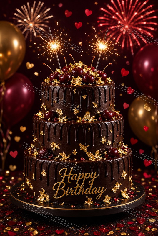 Chocolate & Gold Birthday Magic — Birthday Dream — watermarked preview