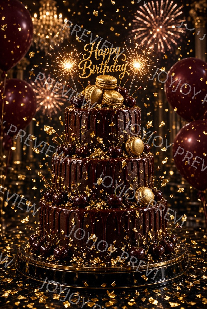 Bold Birthday Splendor — watermarked preview
