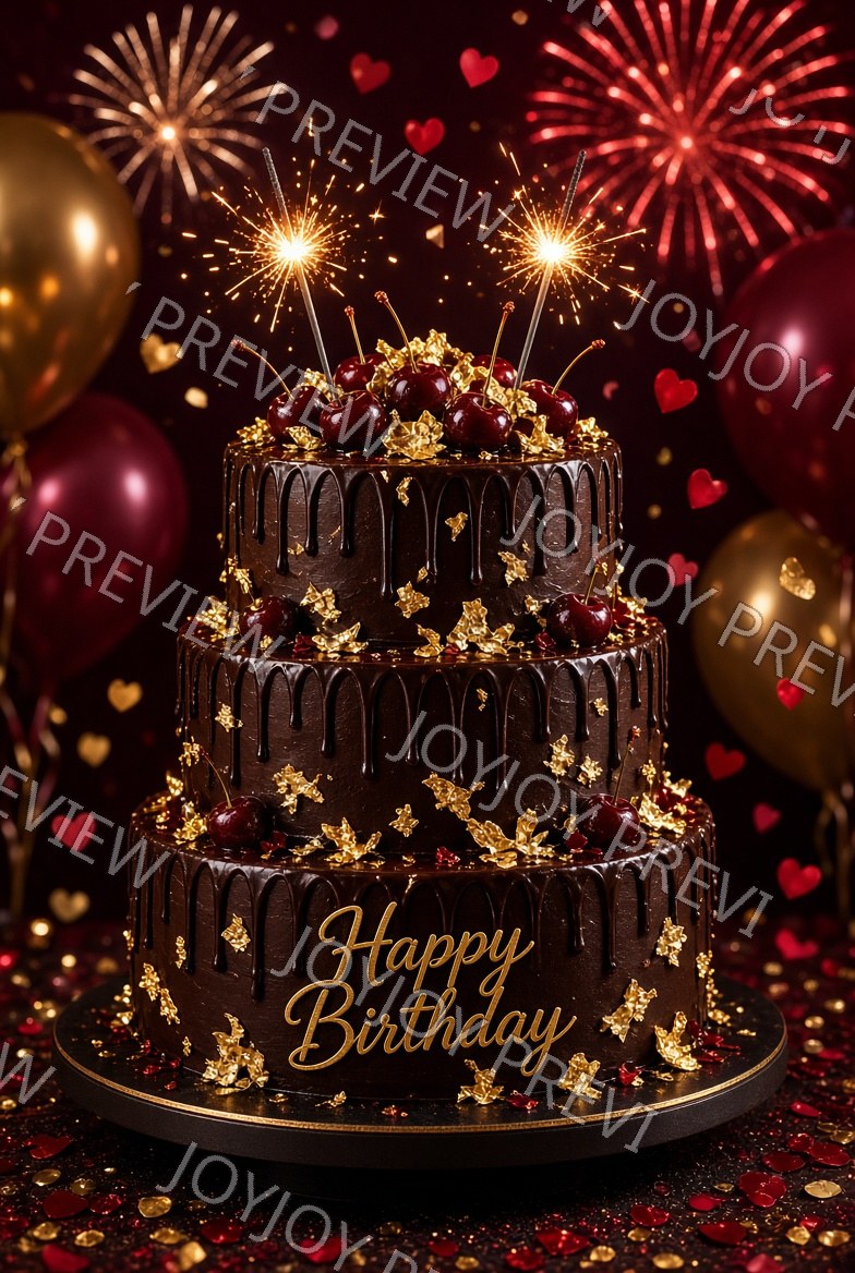 Chocolate & Gold Celebration Fantasy — watermarked preview