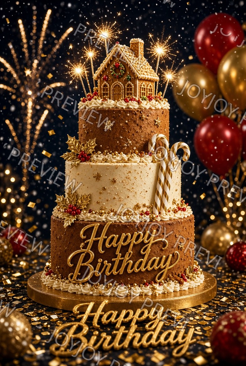 Chocolate & Gold Birthday Wonder — Celebration — watermarked preview