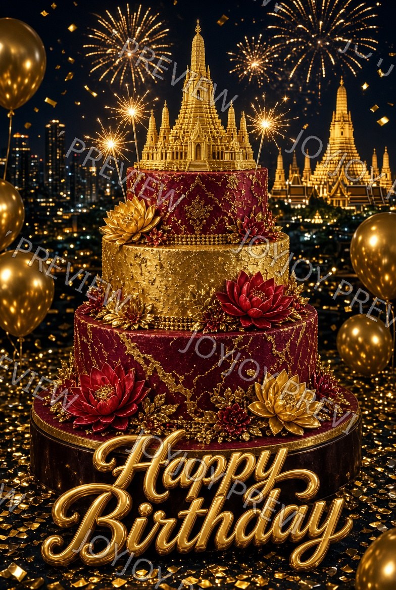 Bold Birthday Glow — watermarked preview
