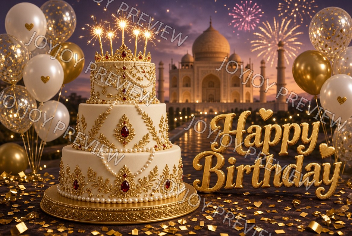 Rose Birthday Sparkle — Celebration — watermarked preview