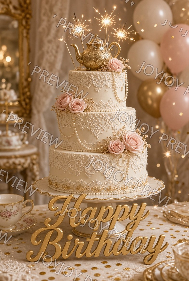 Golden Floral Radiance — watermarked preview