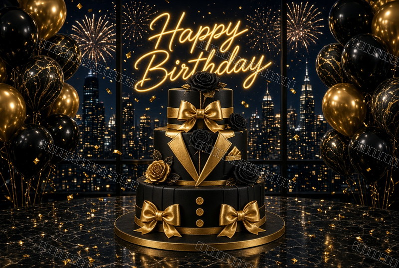 Midnight Art Deco Celebration Light — Celebration — watermarked preview
