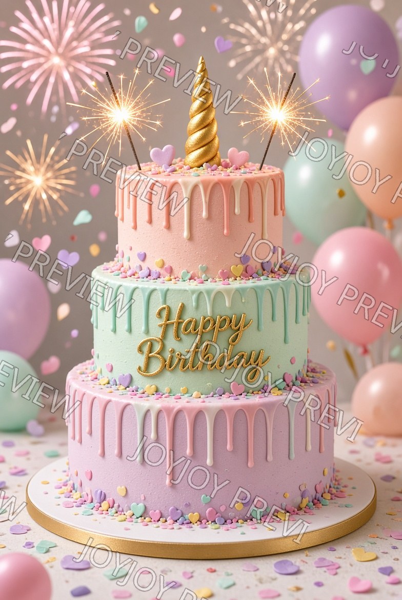 Playful Birthday Glow — watermarked preview