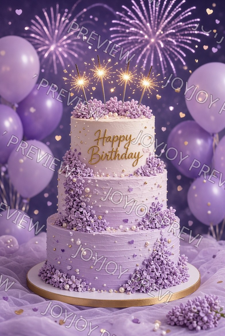 Galaxy Birthday Wish — watermarked preview