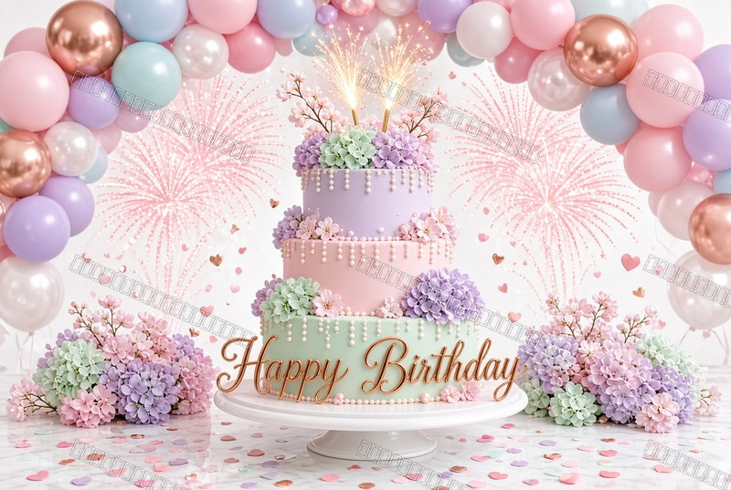 Golden Floral Festive Dream — Celebration — watermarked preview