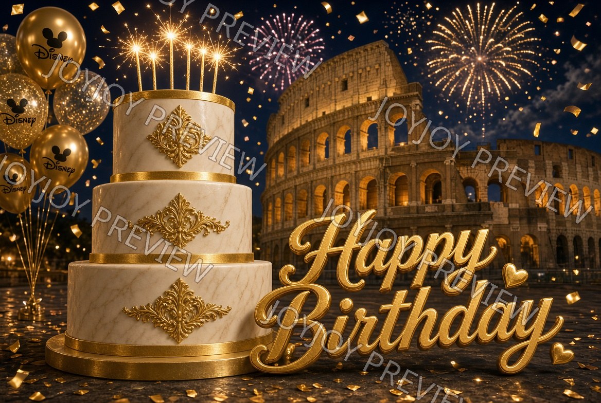 Chocolate & Gold Birthday Sparkle — Celebration — watermarked preview