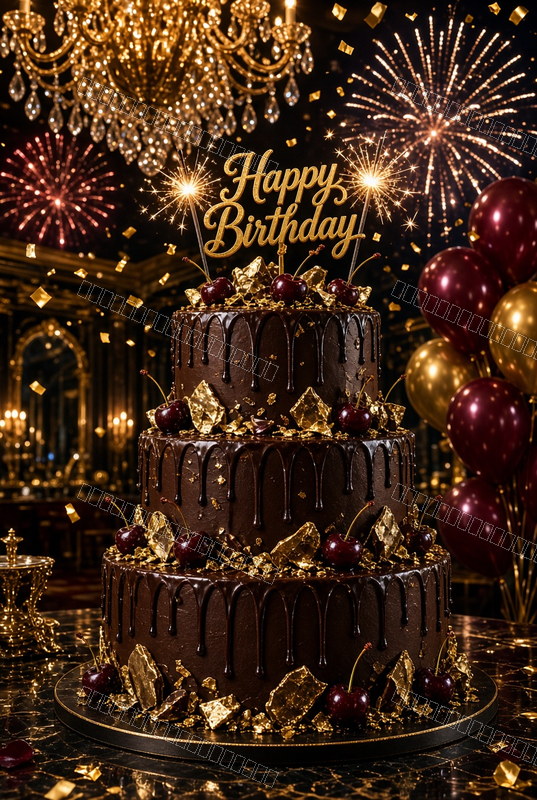 Chocolate & Gold Birthday Wonder — Birthday Dream — watermarked preview