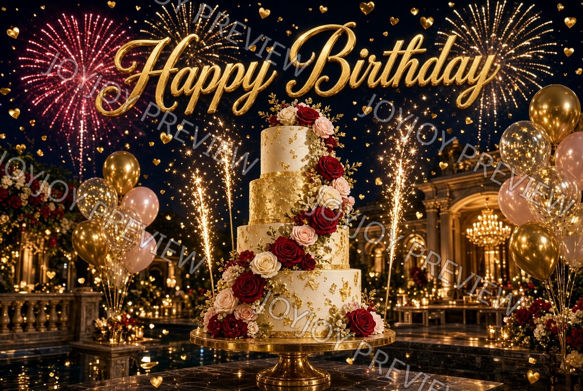 Midnight Art Deco Birthday Magic — Celebration — watermarked preview