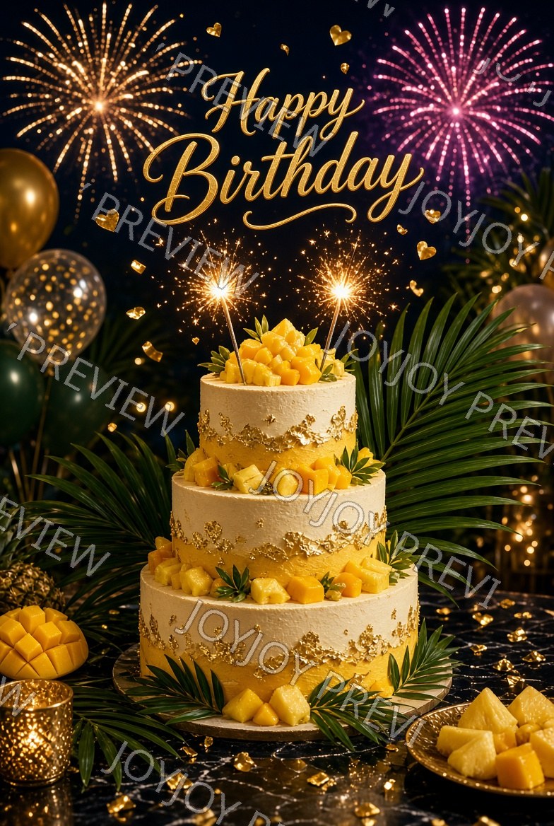 Vintage Birthday Dream — watermarked preview