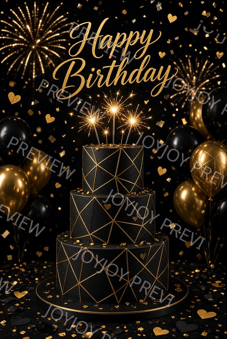 Chocolate & Gold Celebration — Celebration — watermarked preview