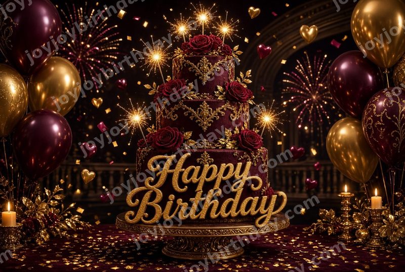 Modern Birthday Glow — watermarked preview
