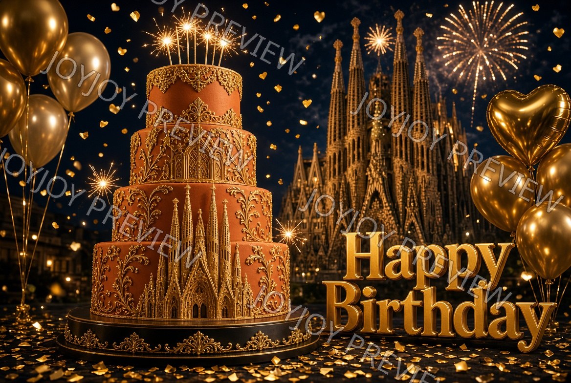 Candlelight Birthday Sparkle — watermarked preview