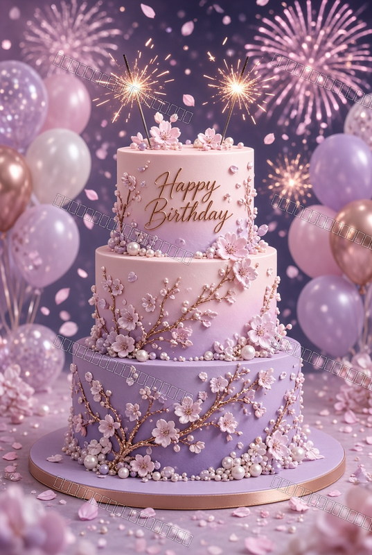 Lavender Birthday Magic — watermarked preview