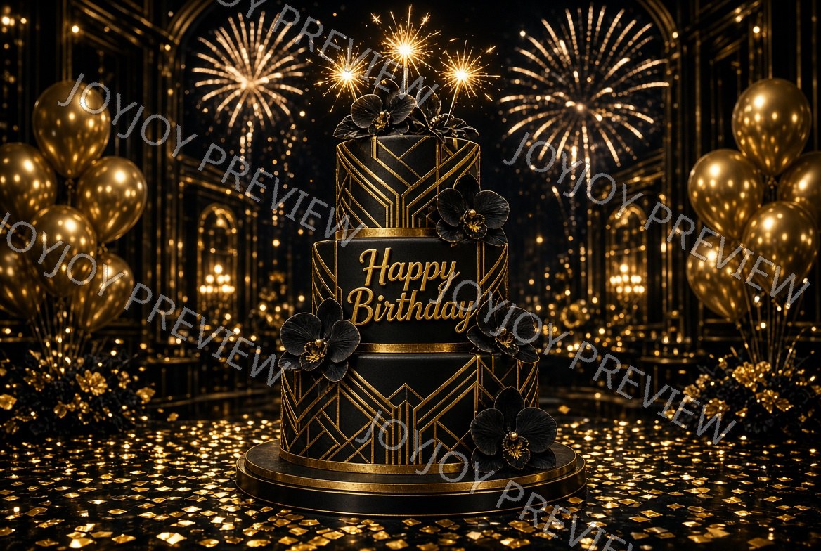 Chocolate & Gold Celebration Moment — watermarked preview